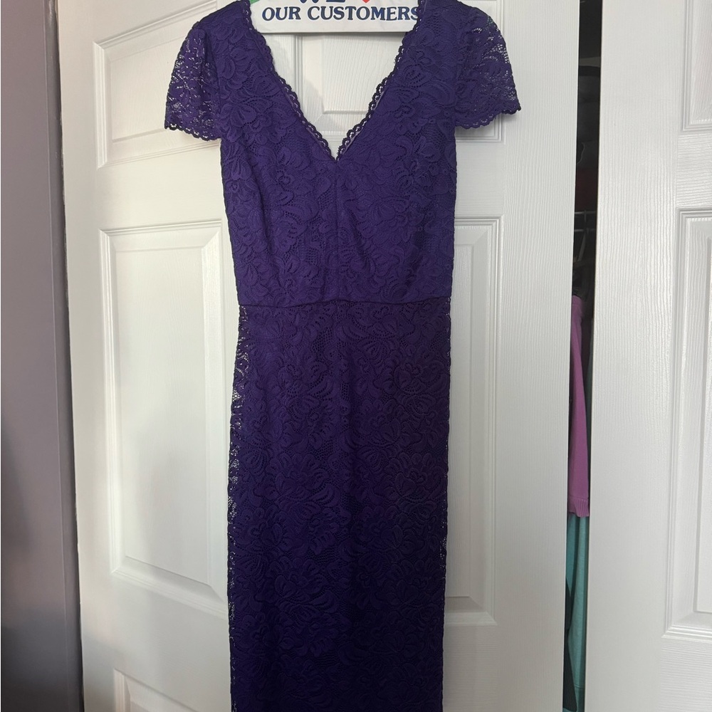 Purple Lace Summer Dress by Laundry Size 6